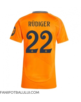 Real Madrid Antonio Rudiger #22 Tricou Fotbal Replică 2024-25 Femei Deplasare